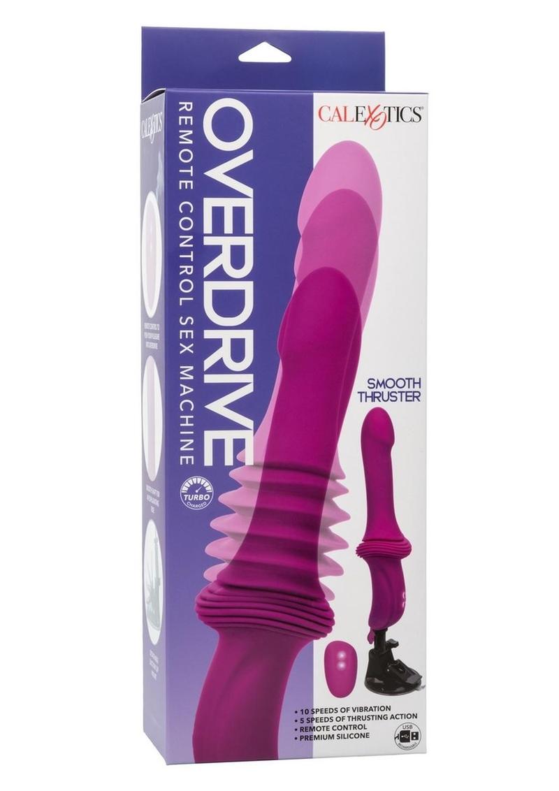 Overdrive Remote Control Rechargeable Silicone Sex Machine Smooth Thruster