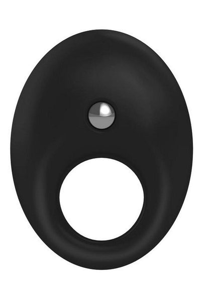 OVO B5 Silicone Cock Ring Waterproof - Black/Chrome