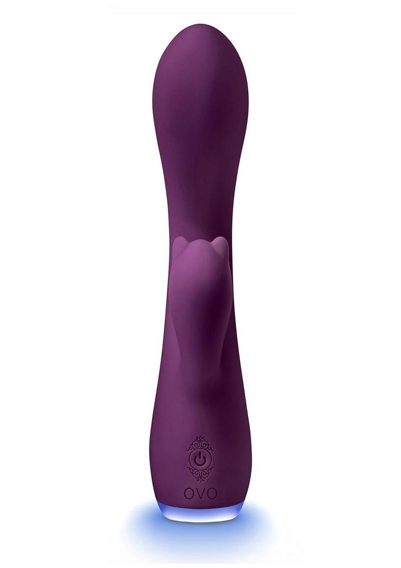 OVO Beacon Rechargeable Silicone Dual Stim Vibrator - Purple