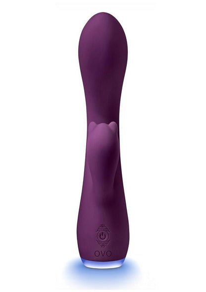 OVO Beacon Rechargeable Silicone Dual Stim Vibrator - Purple