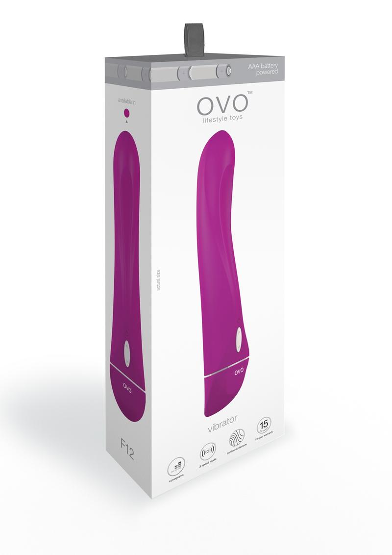 OVO F12 Silicone G-Spot Vibrator - Fuchsia/Purple