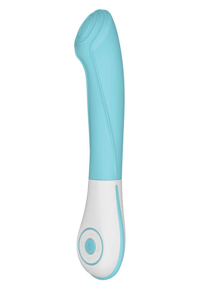 OVO Silkskyn Rechargeable Silicone G-Spot Vibrator - Blue/White