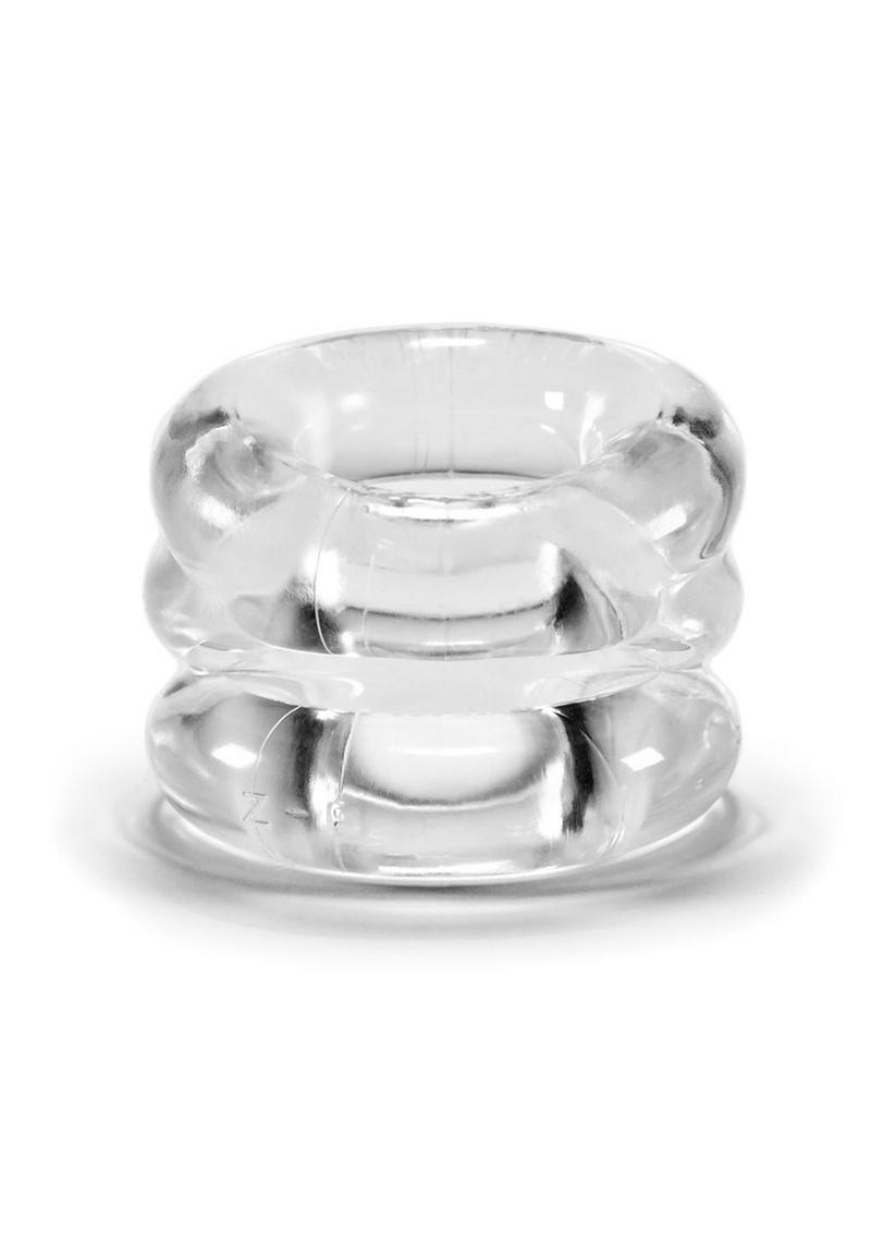 Oxballs Atomic Jock Z-Balls Cock Ring and Ball Stretcher - Clear