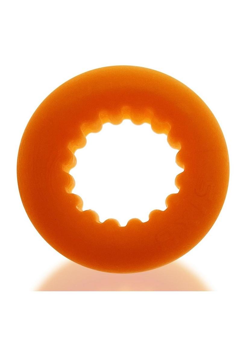 Oxballs Axis Rib Griphold Cockring - Orange/Orange Ice