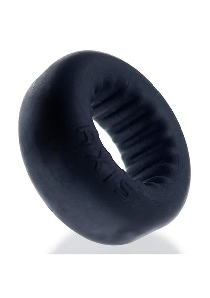 Oxballs Axis Rib Griphold Cockring - Black/Black Ice