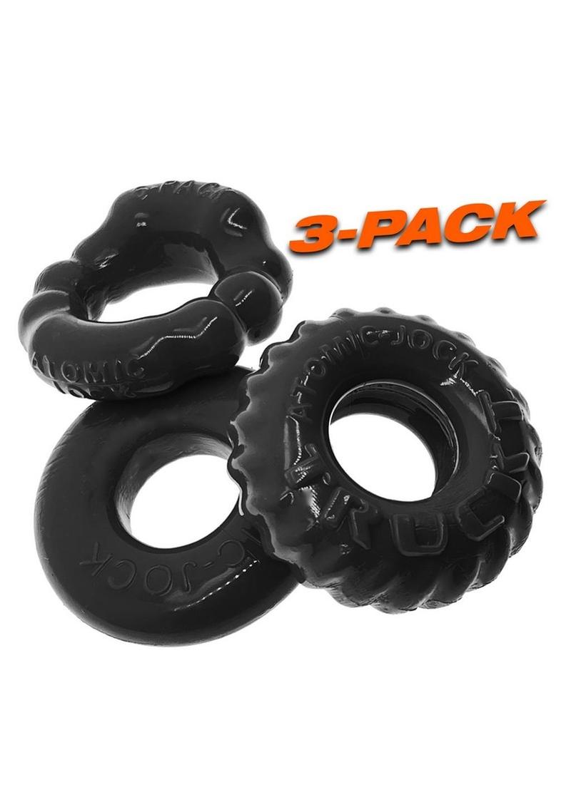 Oxballs Bonemaker Cock Ring Kit - Black - 3 Pack