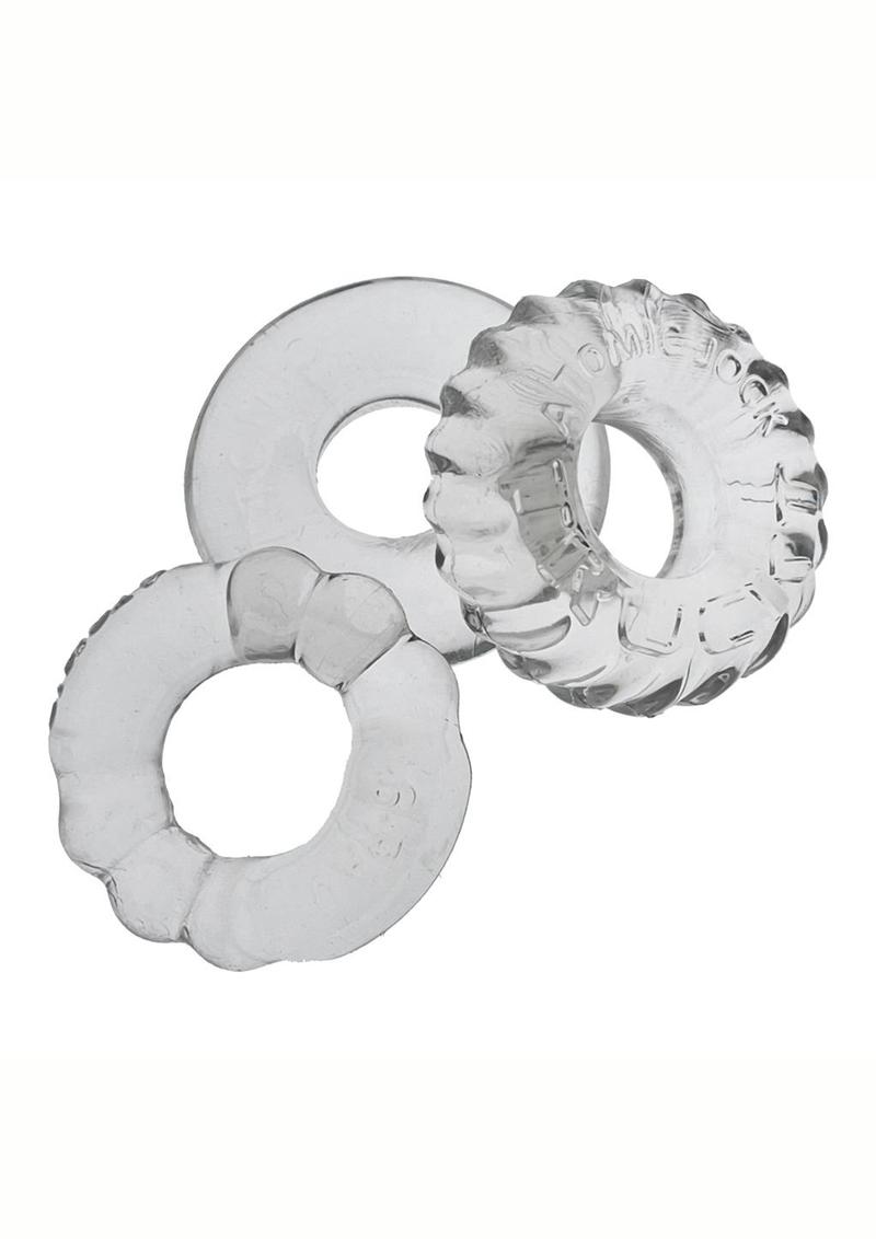 Oxballs Bonemaker Cock Ring Kit - Clear - 3 Pack