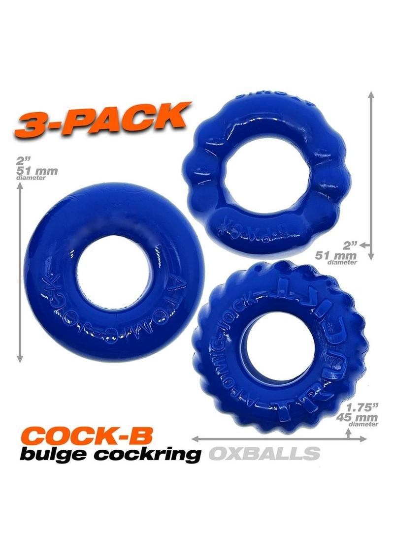 Oxballs Bonemaker Cock Ring Kit - Blue/Pool Blue - 3 Pack