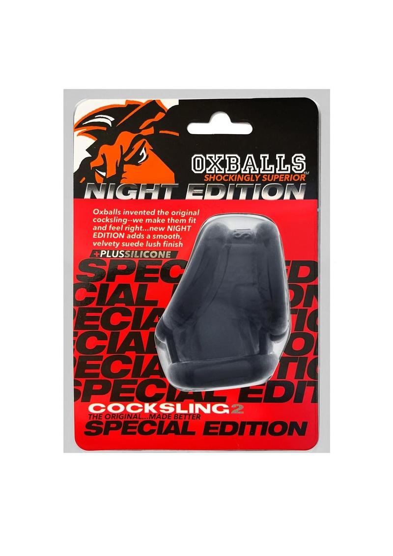 Oxballs Cocksling-2 Cock + Ball Sling - Night Edition - Black