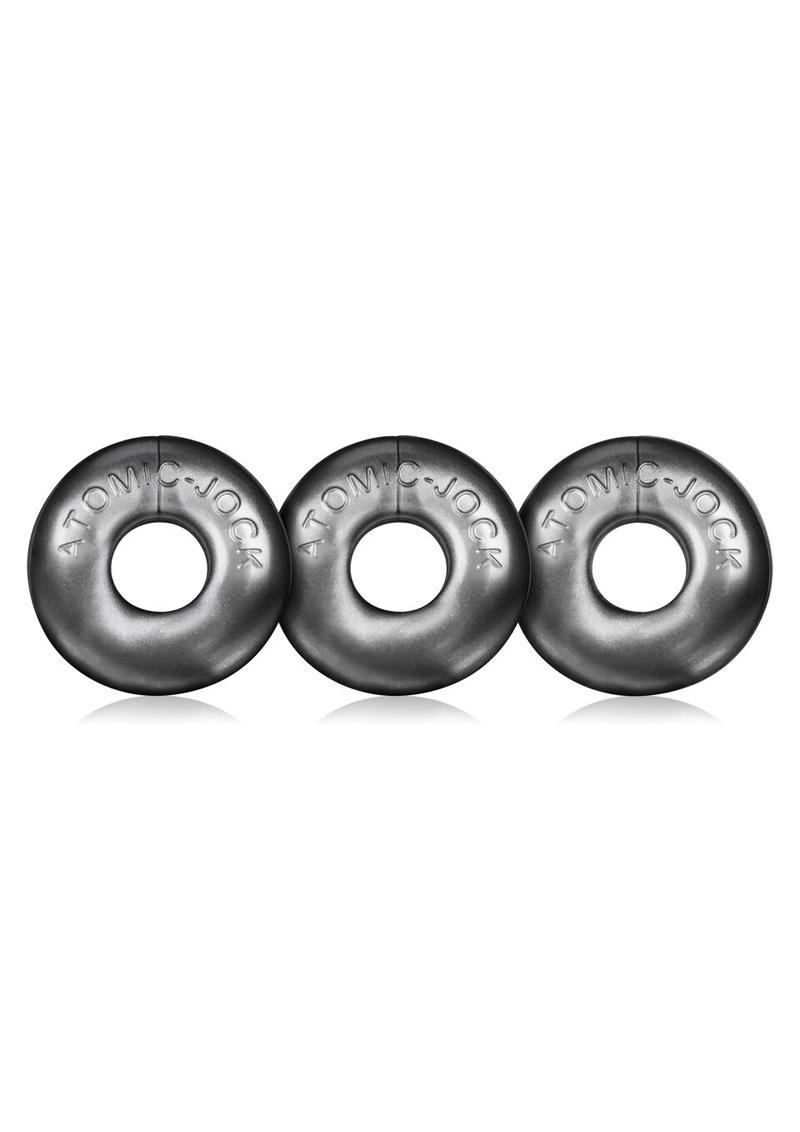 Oxballs Ringer Cock Rings - Grey/Silver - 3 Pack