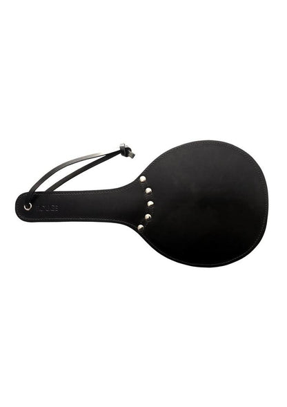 Padded Leather Ping Pong Paddle - Black/Red