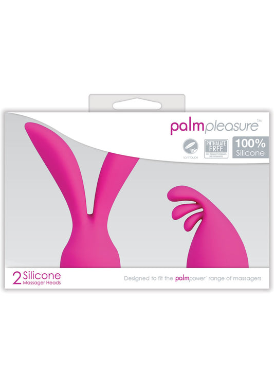 Palmpleasure Silicone Massager Head Attachment - Pink - 2 Per Pack