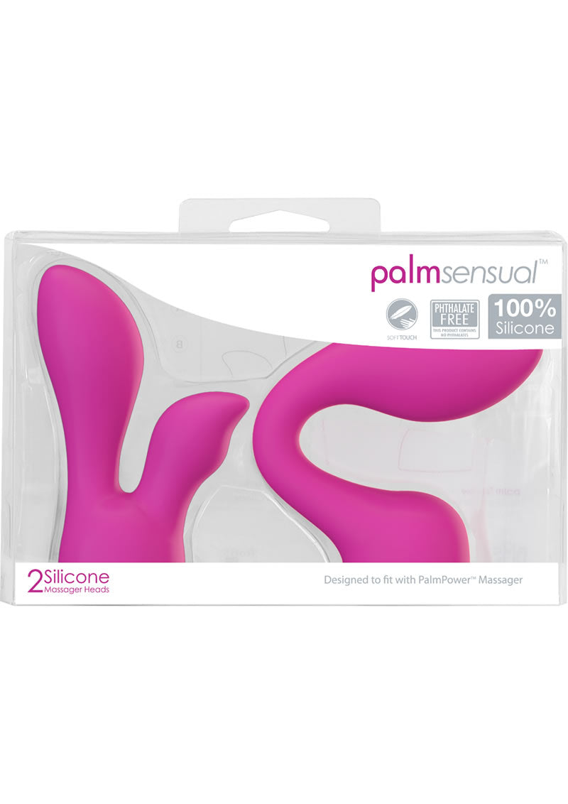 Palmsensual Silicone Massager Head Attachment - Pink - 2 Per Pack