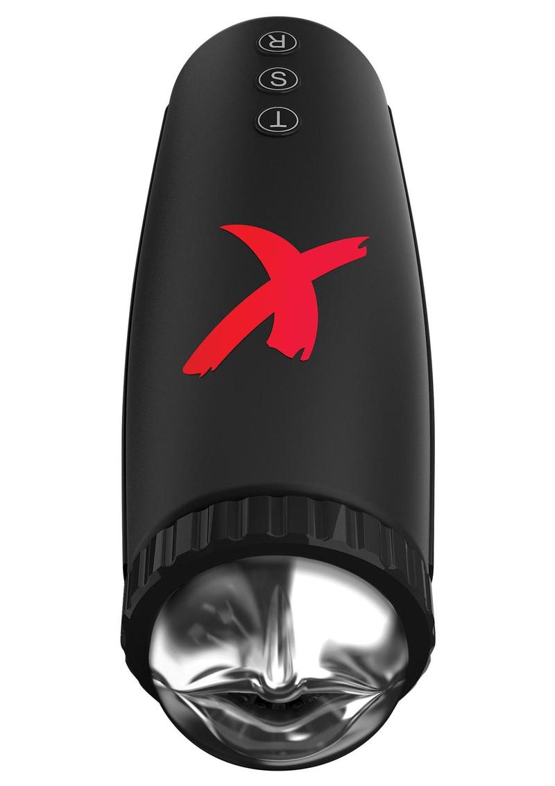 Pipedream Extreme Elite Moto-Bator Masturbator - Mouth - Black/Clear