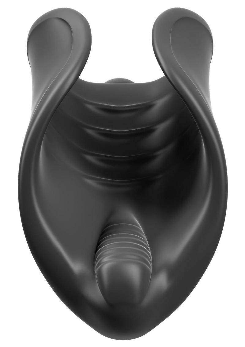 Pipedream Extreme Elite Vibrating Silicone Stimulator Masturbator with Bullet - Black