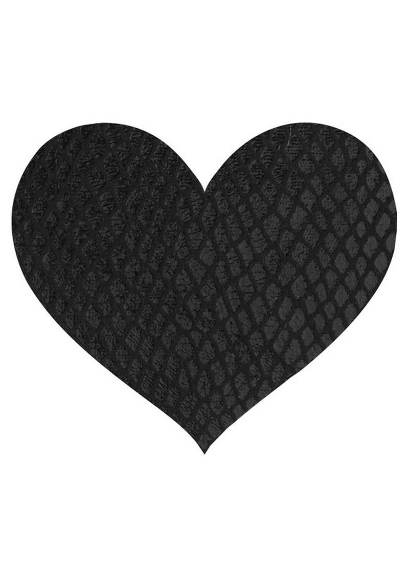 Peekaboo Classic Black Hearts Pasties - Black