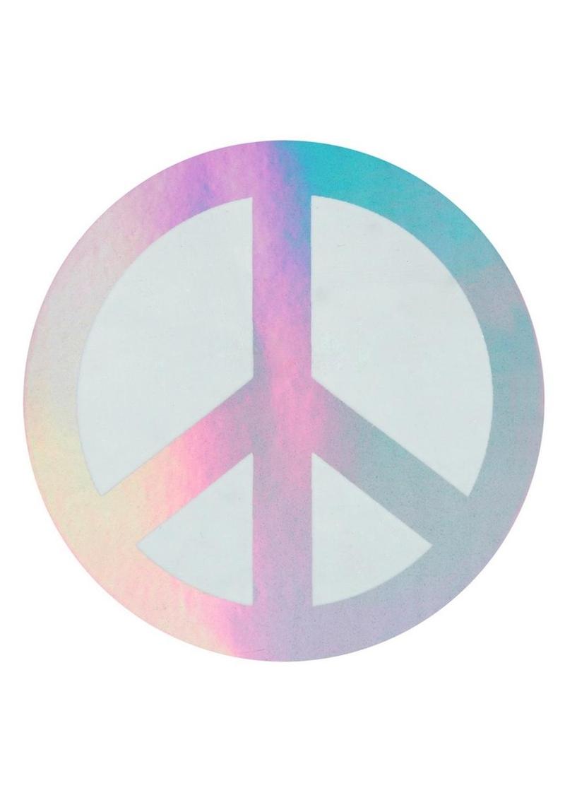 Peekaboo Pride Peace Signs Pasties - Rainbow