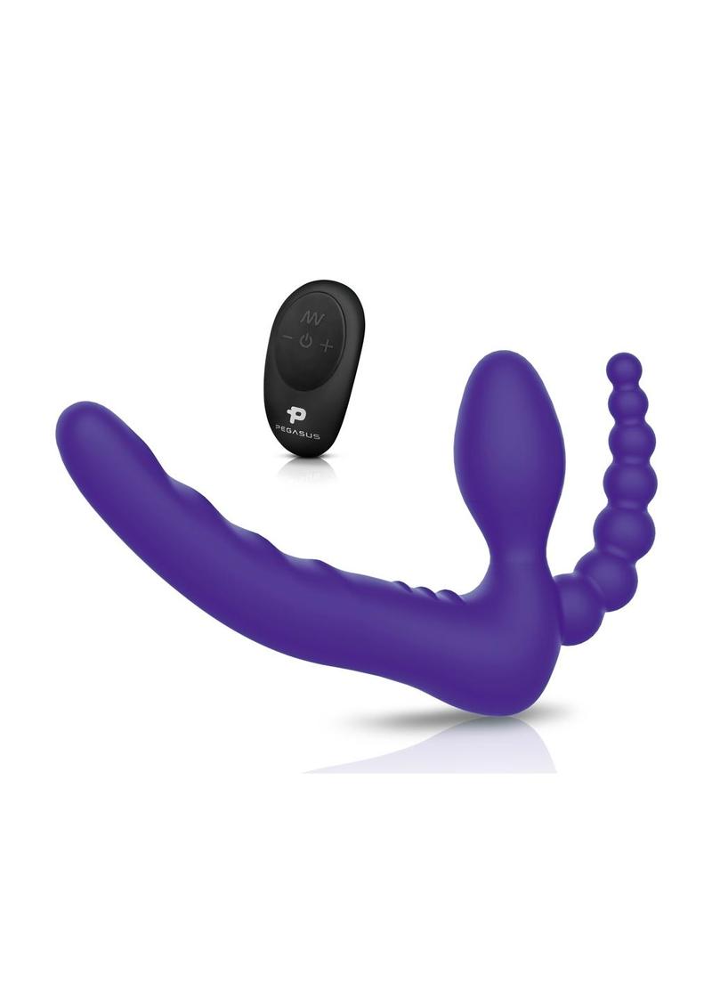 Pegasus Remote Control Strapless D.p. Silicone Strap-On