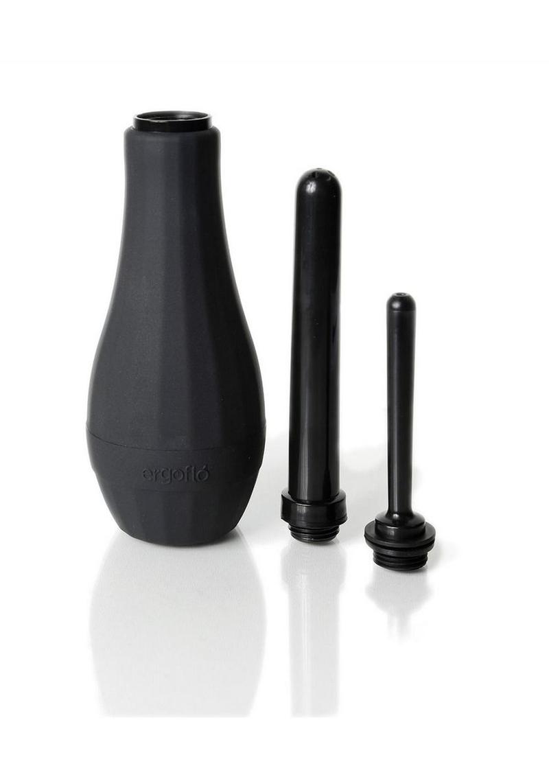 Perfect Fit Ergoflo Extra 5in Premium Tip Anal Douche - Black