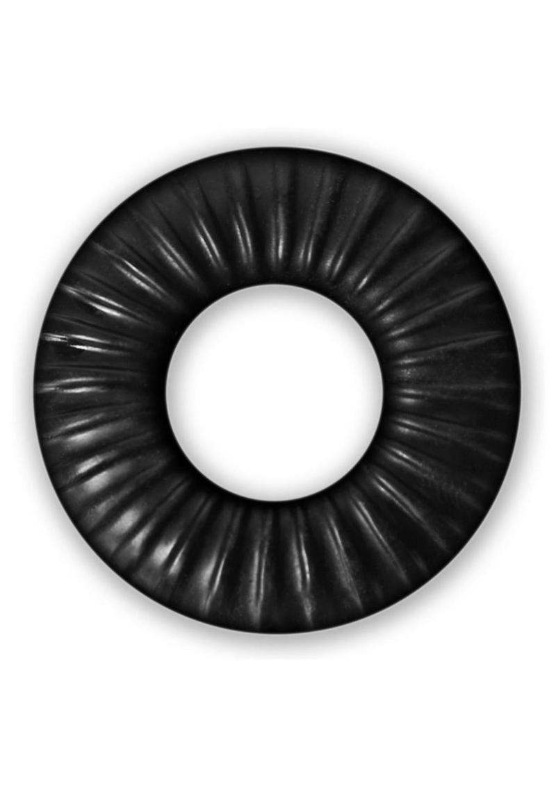 Perfect Fit Ribbed Ring Cock Ring - Black