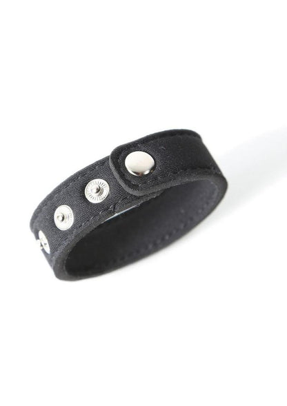 Perfect Fit Snap Neoprene Cock Ring - Black