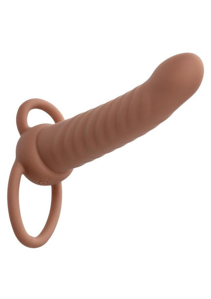Performance Maxx Rechargeable Silicone Ribbed Dual Penetrator Extender
