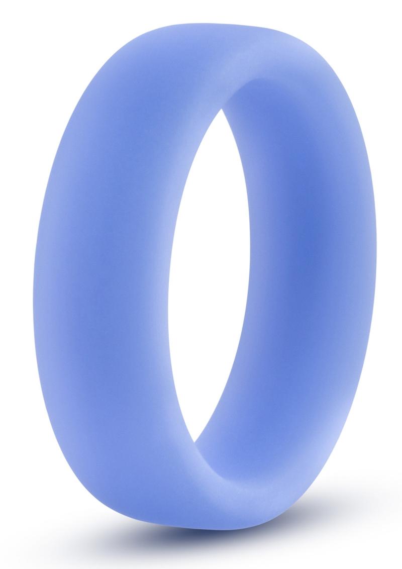 Performance Silicone Cock Ring - Blue/Glow In The Dark/Green