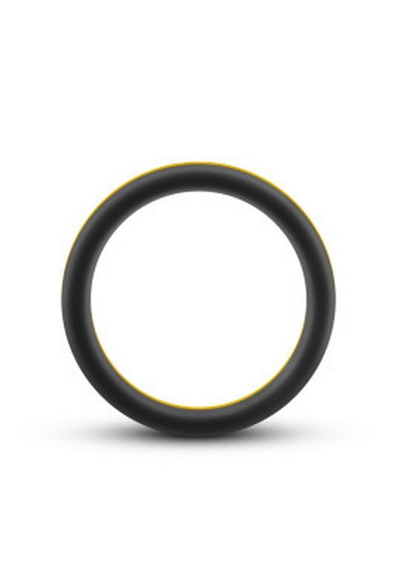 Performance Silicone Go Pro Cock Ring - Black/Gold/Multicolor