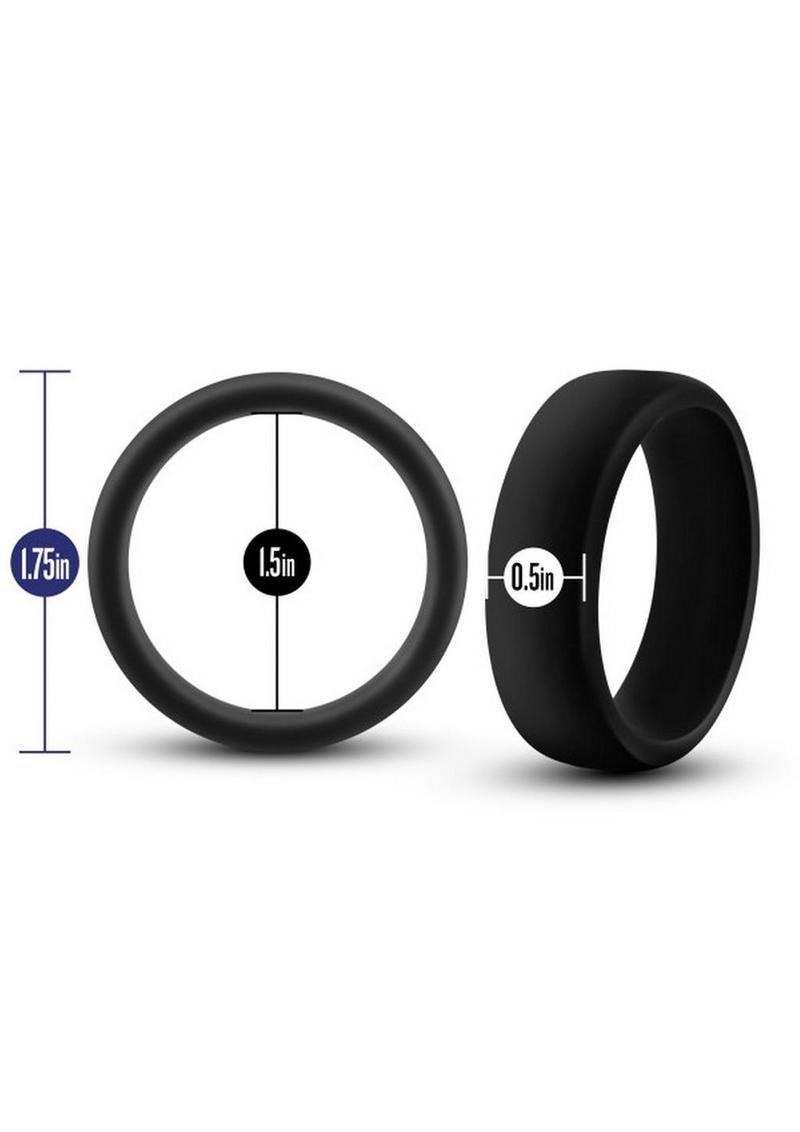 Performance Silicone Go Pro Cock Ring - Black