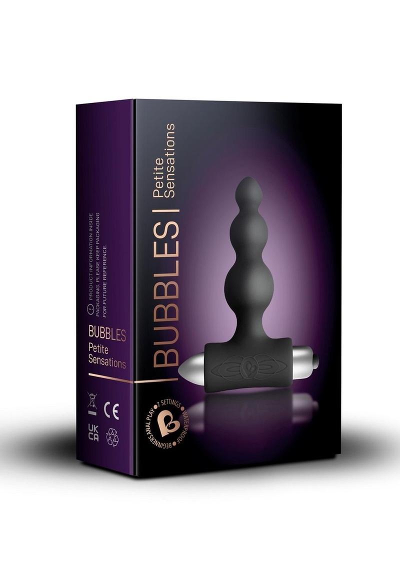 Petite Sensations Bubbles Silicone Vibrating Anal Stimulator - Black