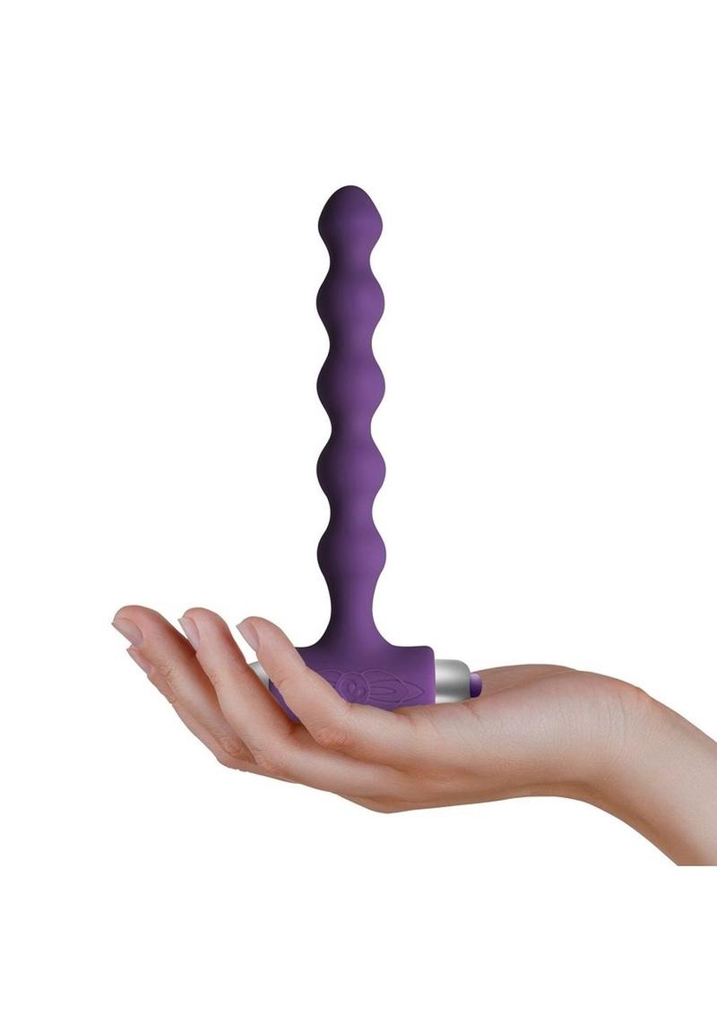 Petite Sensations Pearls Silicone Vibrating Anal Beads - Purple