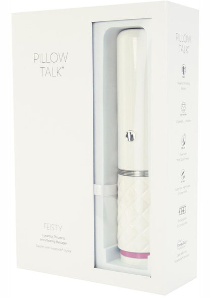 Pillow Talk Feisty Silicone Thrusting and Vibrating Massager