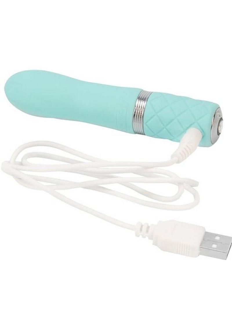 Pillow Talk Flirty Rechargeable Silicone Bullet - Teal