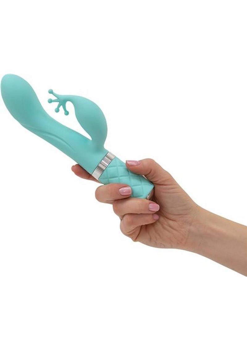 Pillow Talk Kinky Rechargeable Silicone Vibrator - Teal