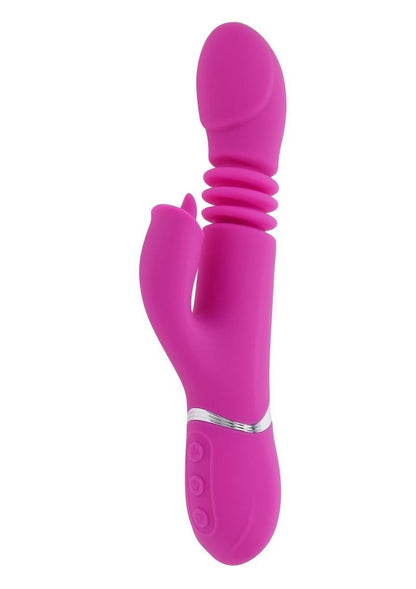 Pink Dragon Rechargeable Silicone Multi Vibrator