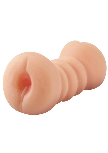 Pipedream Extreme Toyz Flip Me Over Masturbator - Pussy and Butt - Flesh/Vanilla
