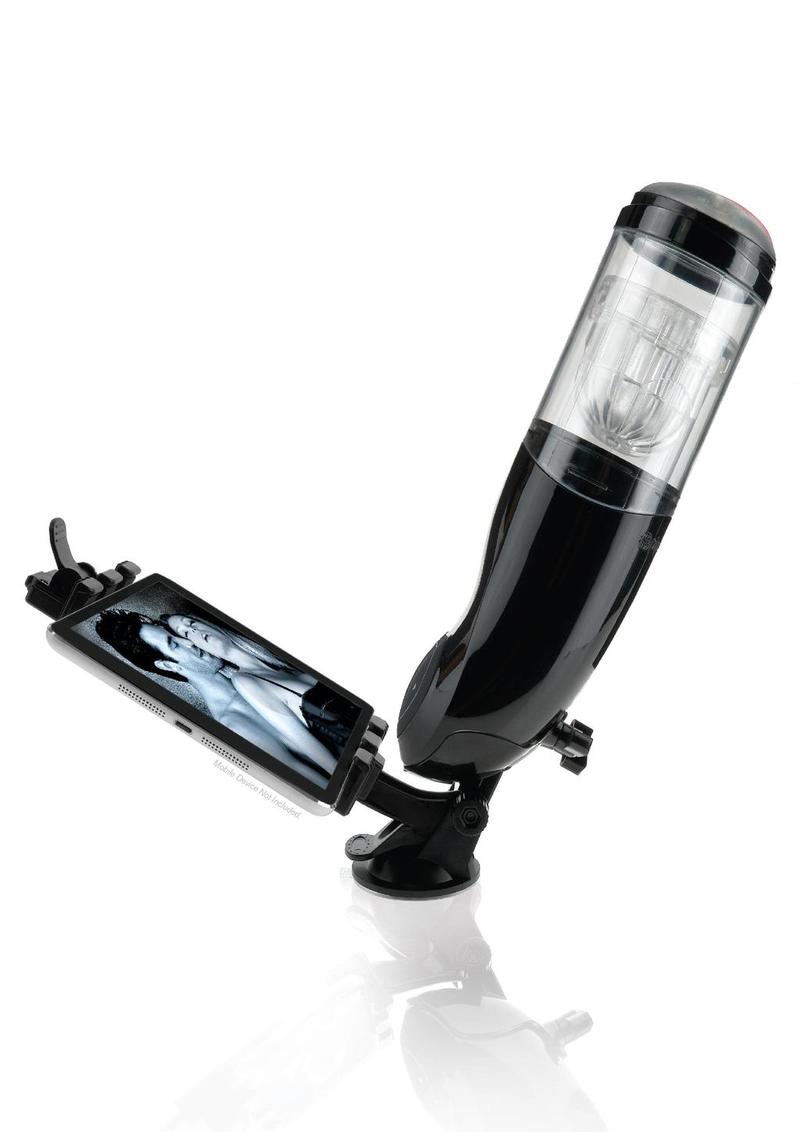 Pipedream Extreme Toyz Rechargeable Mega-Bator Ass Masturbator - Butt - Black/Clear