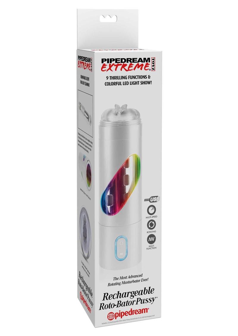 Pipedream Extreme Toyz Rechargeable Roto-Bator Pussy Masturbator - Pussy