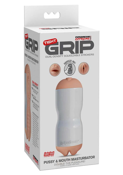 Pipedream Extreme Toyz Tight Grip Pussy and Mouth Masturbator - Pussy and Mouth