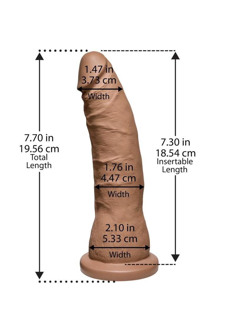 Platinum Premium Silicone The Tru Ride Slim Dildo - Caramel - 7in