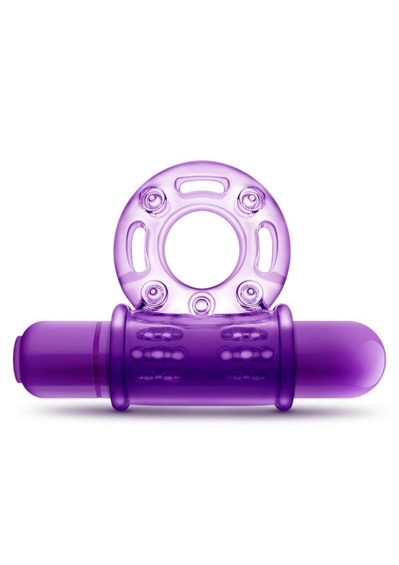 Play with Me Couples Play Vibrating Cock Ring - Purple