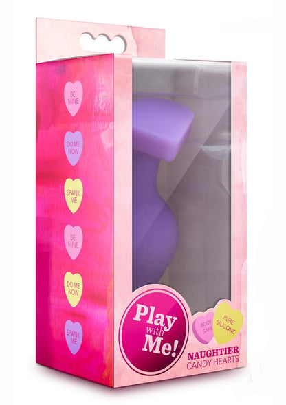 Play with Me Naughtier Candy Heart Fuck Me Silicone Butt Plug