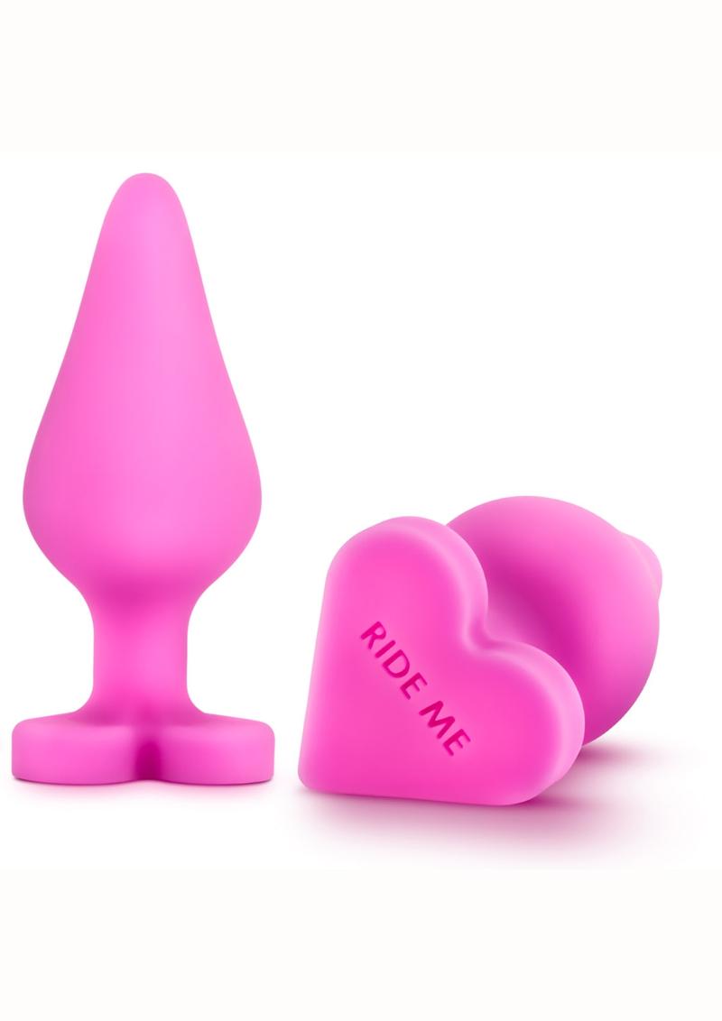 Play with Me Naughtier Candy Heart Ride Me Silicone Butt Plug