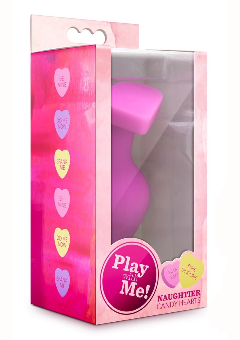 Play with Me Naughtier Candy Heart Ride Me Silicone Butt Plug