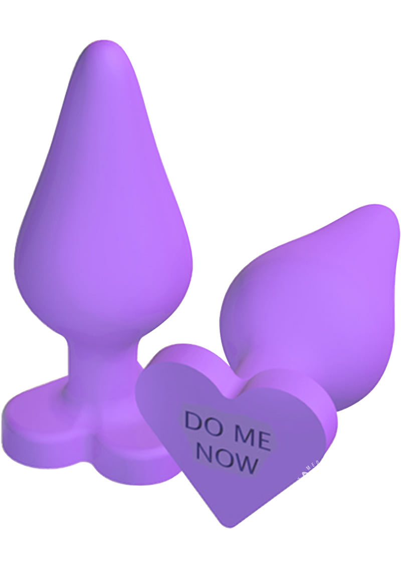 Play with Me Naughty Candy Heart Do Me Now Silicone Butt Plug