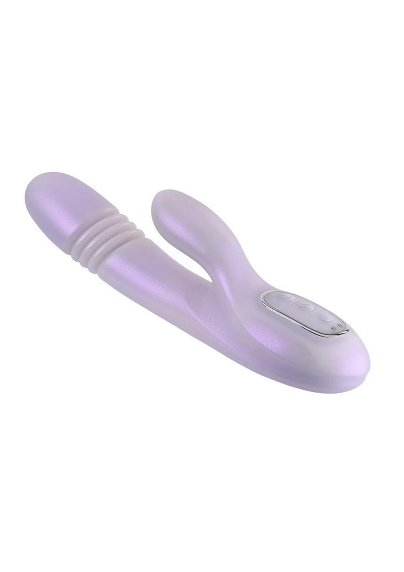 Playboy Bumping Bunny Rechargeable Silicone Rabbit Vibrator - Pink