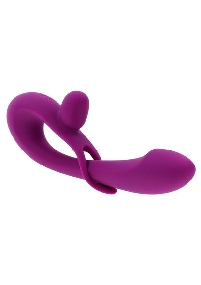 Playboy Cha Cha Slide Rechargeable Silicone Dual Vibrator - Purple