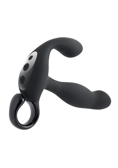 Playboy Come Hither Rechargeable Silicone Vibrating Prostate Massager - Black