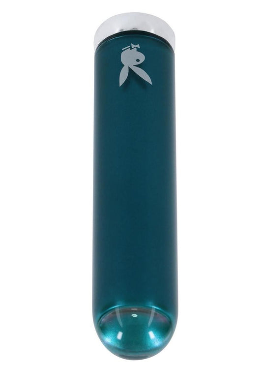 Playboy Emerald Rechargeable Silicone Vibrator - Green