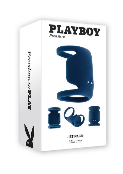 Playboy Jet Pack Rechargeable Silicone Double Ring Penis Vibrator